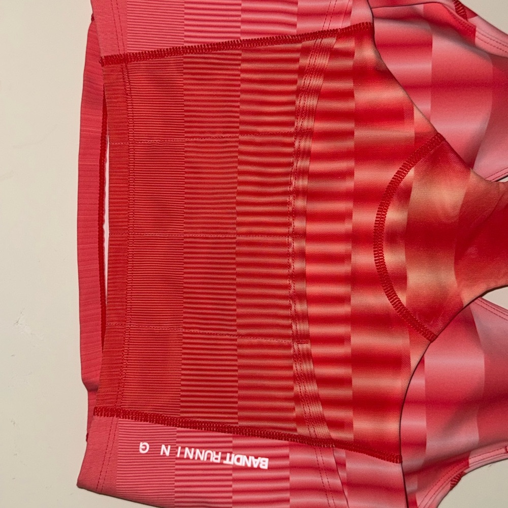 Bandit Red Gradient Racerback Crop Tank - Picture 7 of 11